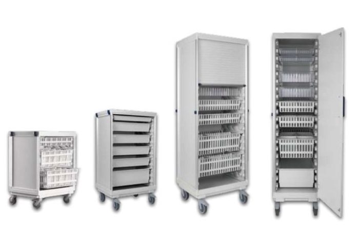 Assortiment steriele opslag op wielen